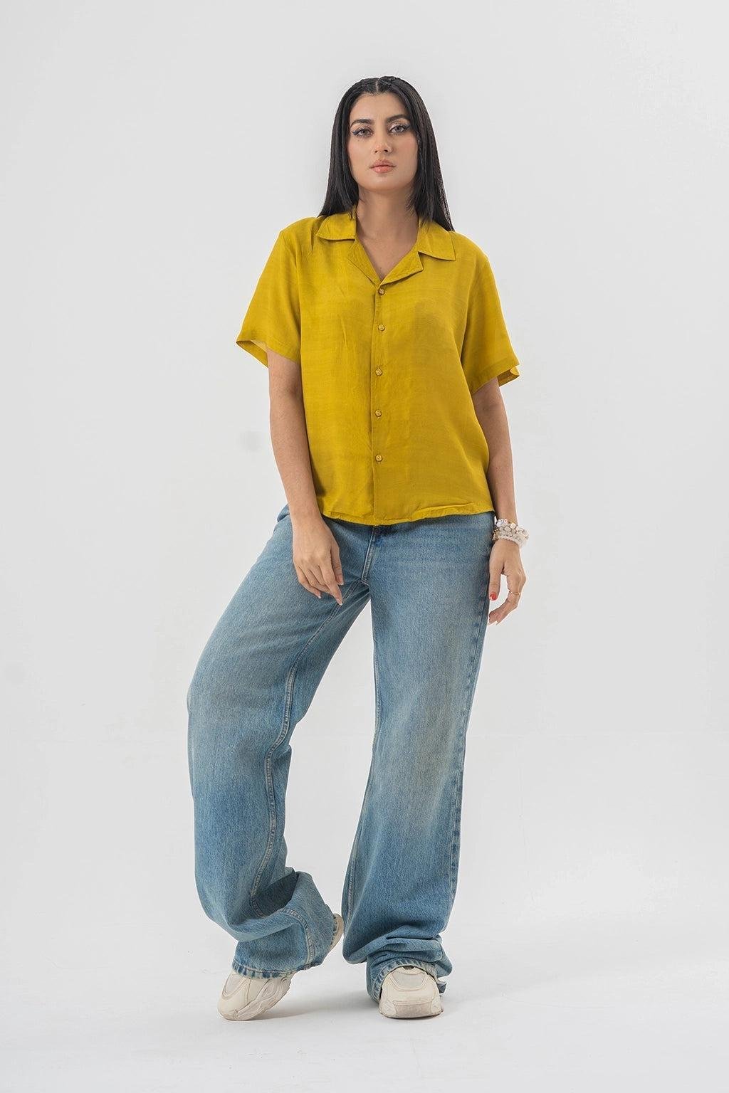 Baggy Fit Blue Denim Pants with Panel Stitch Detailing